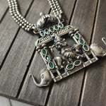 Silver alike necklace set heavy set necklace