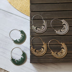 Peacock Hoop earrings