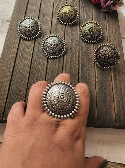 Large stud earrings