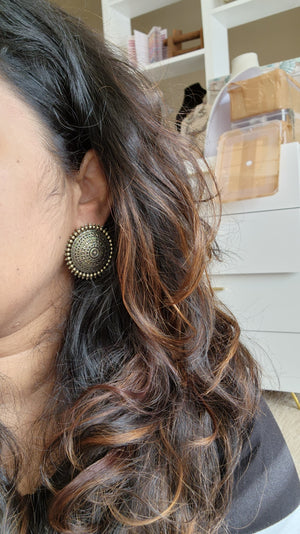 Large stud earrings