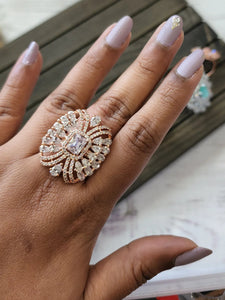 Lilly CZ adjustable ring