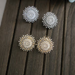 CZ large stud earrings