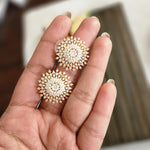 CZ large stud earrings