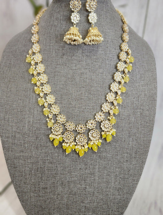 Ananthi kundan meenakari necklace set