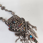 Statement black metal Oxidized necklace set