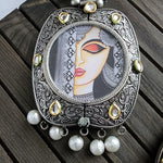 Krishna Handpainted fusion pendant necklace set