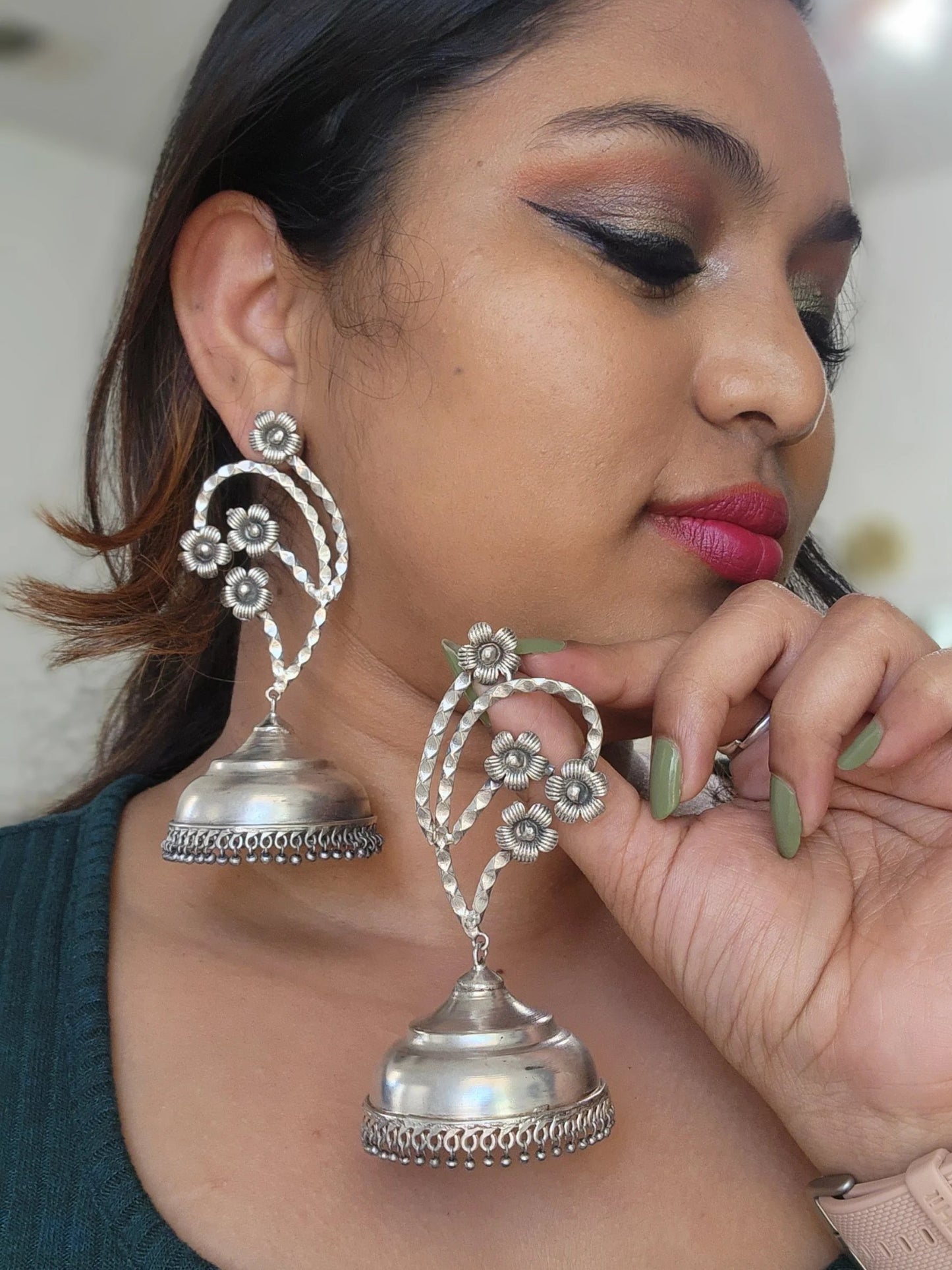Aastha fusion jhumka earrings