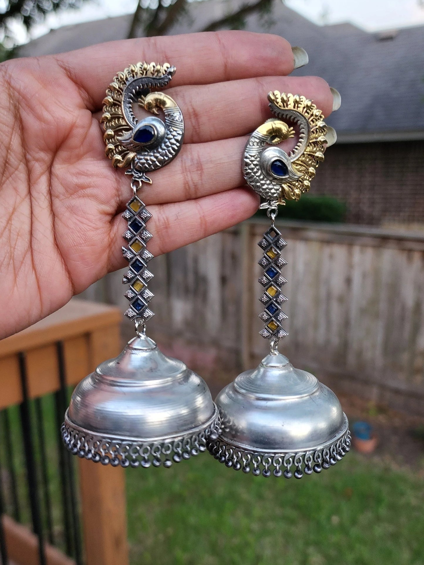 Aastha fusion jhumka earrings