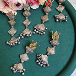 Leya unique silveralike earrings