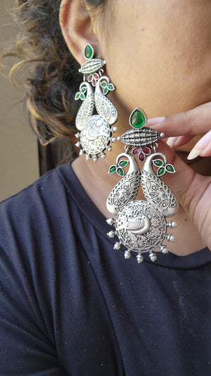 Alia silver alike earrings