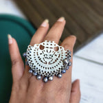 Anthara silver alike adjustable ring