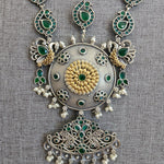 Anuhya fusion handmade Silver Alike Necklace set