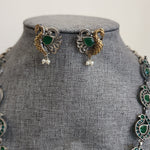 Anuhya fusion handmade Silver Alike Necklace set