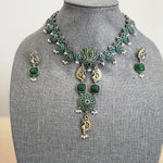 Anuhya fusion handmade Silver Alike Necklace set