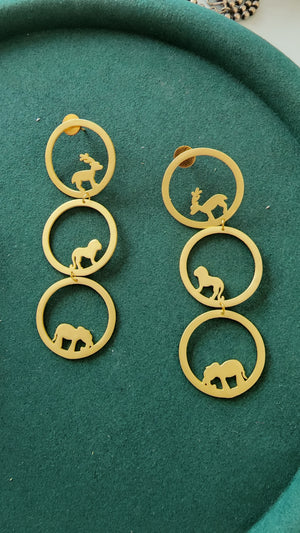Alisha contemporary earrings(animal collection)
