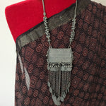 Statement black metal Oxidized necklace set