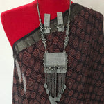 Statement black metal Oxidized necklace set