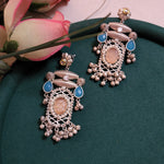 925 silver polish fusion jhumka earrings