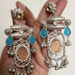 925 silver polish fusion jhumka earrings