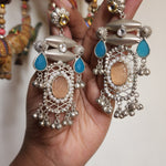 925 silver polish fusion jhumka earrings