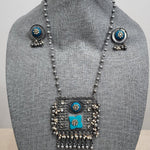 Statement black metal Oxidized necklace