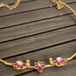 Aarvi goldplated contemporary hasli Necklace set