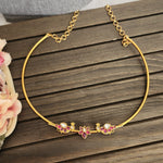 Aarvi goldplated contemporary hasli Necklace set
