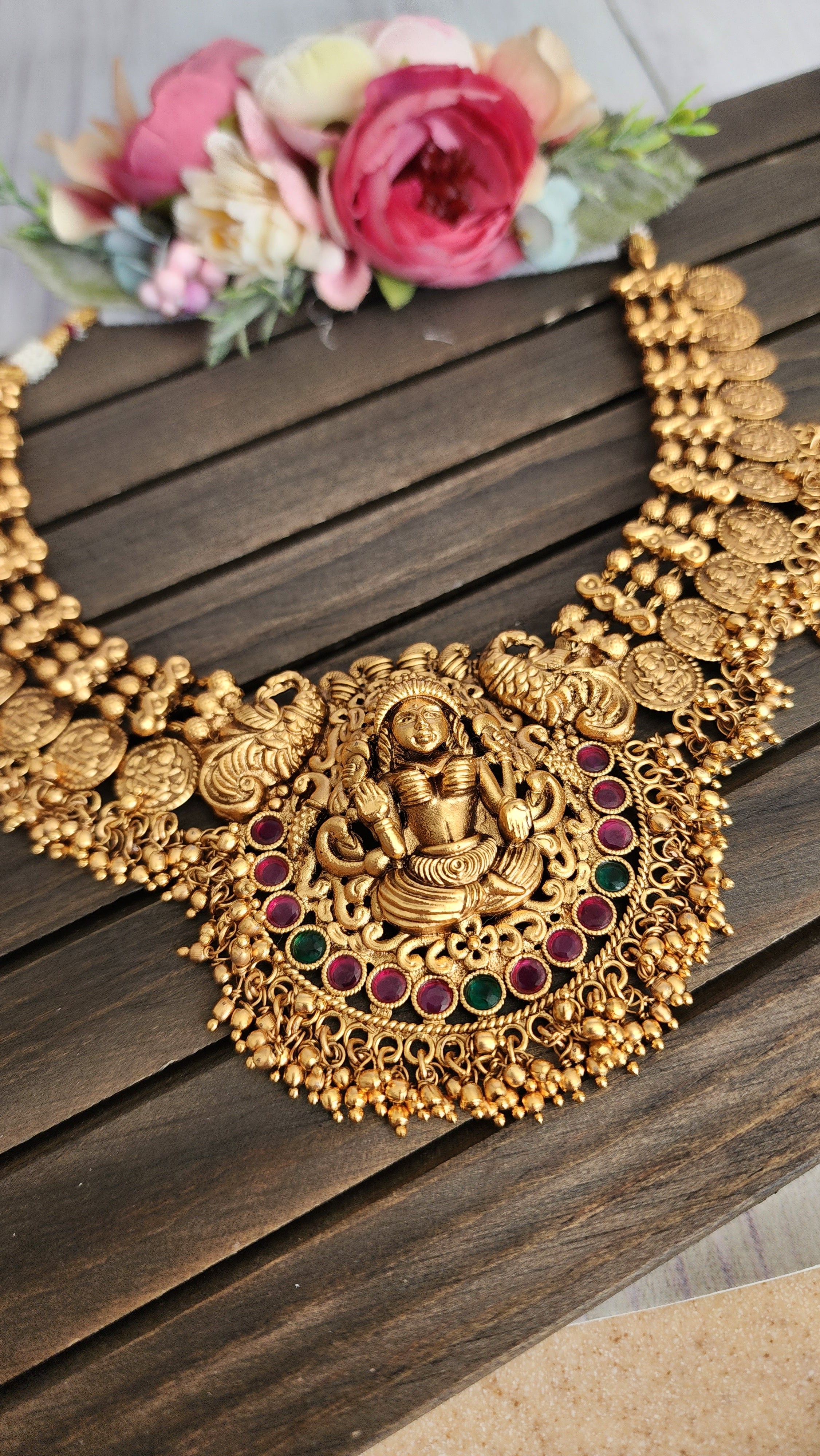 Vasvi designer gold plated necklace set