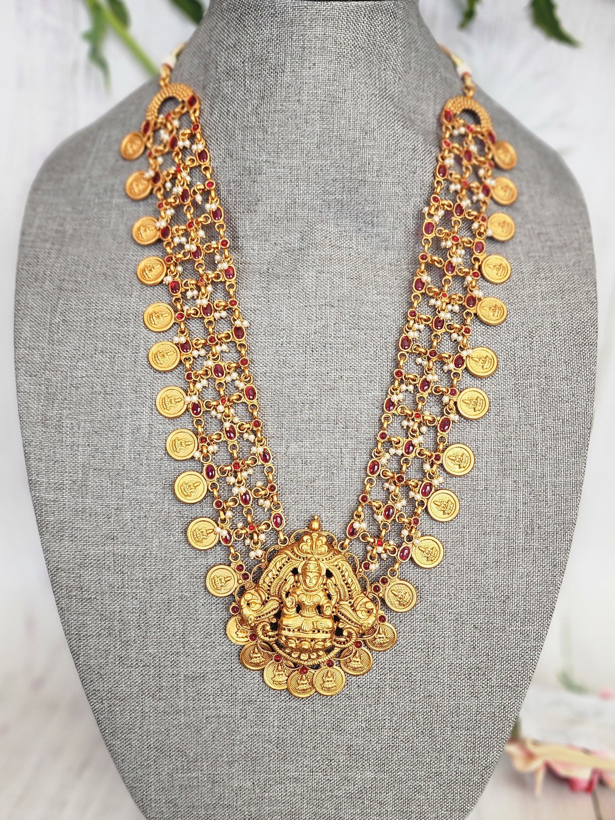 Satya designer gold plated necklace set