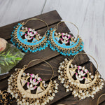Aaria meenakari hoop earrings