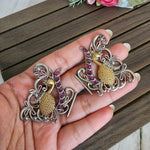 Dualtone stud earrings