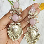 Angel silver alike  earrings