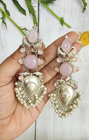 Angel silver alike  earrings