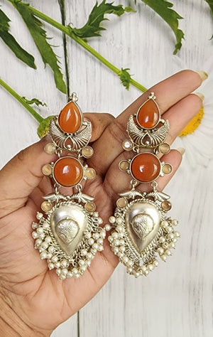 Angel silver alike  earrings