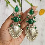 Angel silver alike  earrings