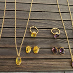 Alisha contemporary necklace earrings ring set
