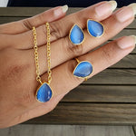 Alisha contemporary necklace earrings ring set