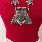 Simple black metal Oxidized necklace set