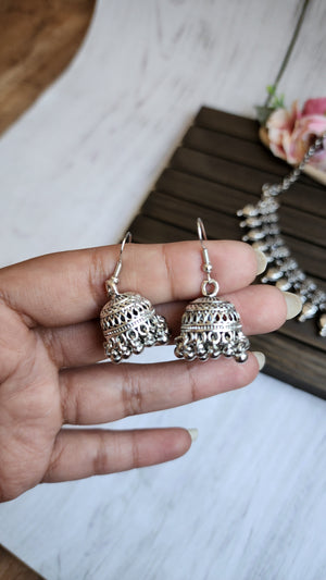 Kolhapuri peacock oxidized Necklace set