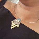 Fusion hasli dual tone pendant necklace