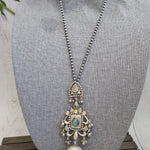 Alia 925 silver polish fusion pendant necklace