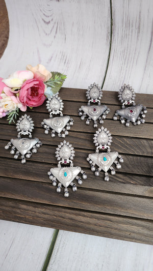 Aanya silver alike earrings