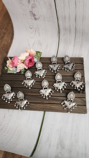 Aanya silver alike earrings