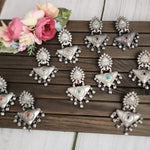 Aanya silver alike earrings