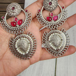 Poorvi silver alike earrings