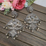 Gomathi fusion silver alike earrings