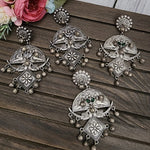 Gomathi fusion silver alike earrings