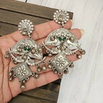 Gomathi fusion silver alike earrings