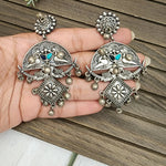 Gomathi fusion silver alike earrings