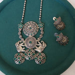 Mandora handmade Silver alike pendant necklace
